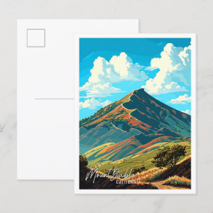 Mount Diablo Kalifornien Vintage-Illustration Postkarte