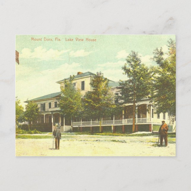MOUNT DORA, FL - Lake View House - 1907 Postkarte (Vorderseite)