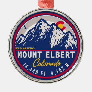 Mount Elbert - Colorado 14ers Fourteener Ornament Aus Metall