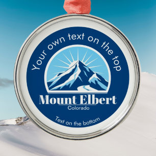 Mount Elbert Colorado Ski-Medaille-Ornament Ornament Aus Metall