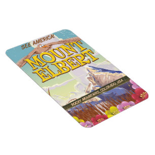 Mount Elbert, Colorado USA Reiseplakat Magnet