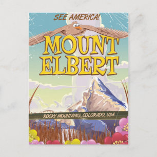 Mount Elbert, Colorado USA Reiseplakat Postkarte