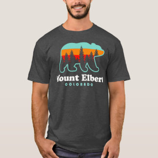 Mount Elbert Colorado Wanderbär Retro T-Shirt