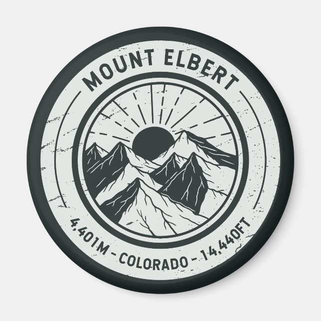 Mount Elbert Colorado Wandern Skifahren Magnet (Vorne)