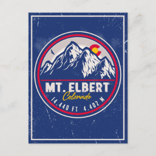Mount Elbert Mount Elbert 14ers Retro Sunset Postkarte
