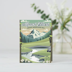 Mount Elbert Rocky Mountains Reiseplakat Postkarte