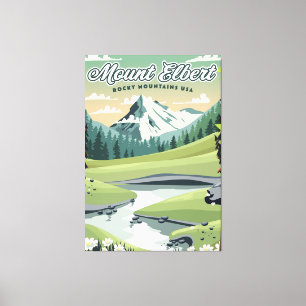 Mount Elbert Rocky Mountains Reiseposter Leinwanddruck
