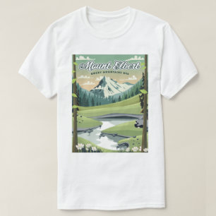 Mount Elbert Rocky Mountains Reiseposter T-Shirt
