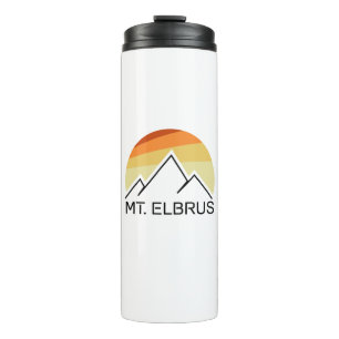 Mount Elbrus Russia Retro Thermosbecher