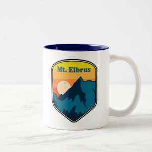 Mount Elbrus Russland Sonnenaufgang Zweifarbige Tasse