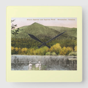 Mount Equinox, Manchester, Vermont Vintag Quadratische Wanduhr