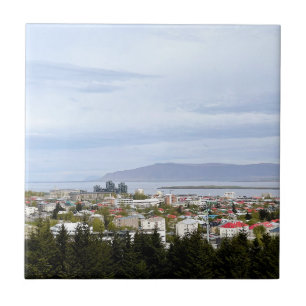 Mount Esja Reykjavik Island City Foto Fliese