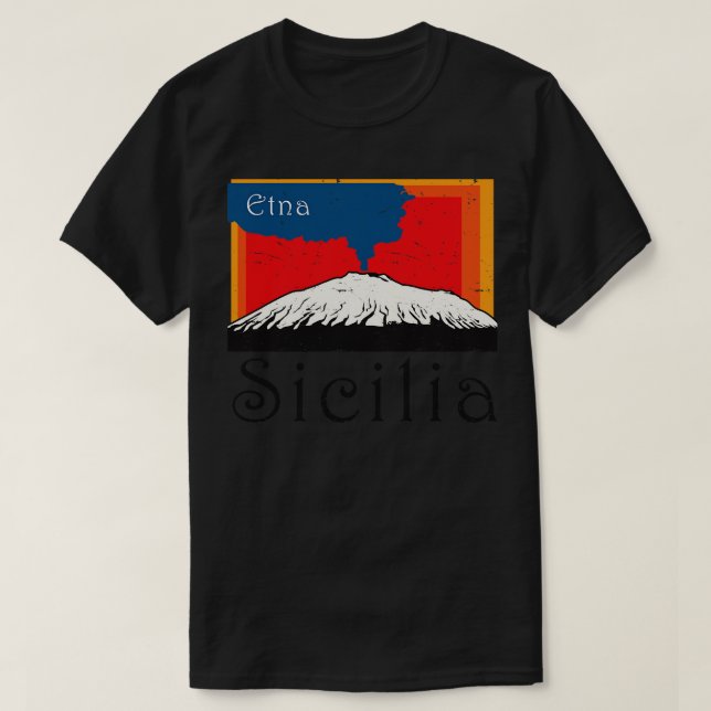 Mount Etna Sicily T-Shirt (Design vorne)
