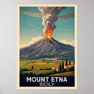 Mount Etna Sizilien V03 Poster