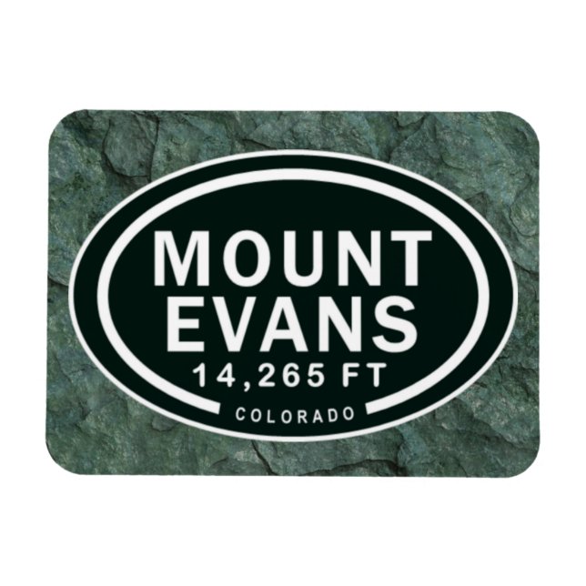 Mount Evans 14.265 FT Colorado Rocky Mountain Magnet (Horizontal)