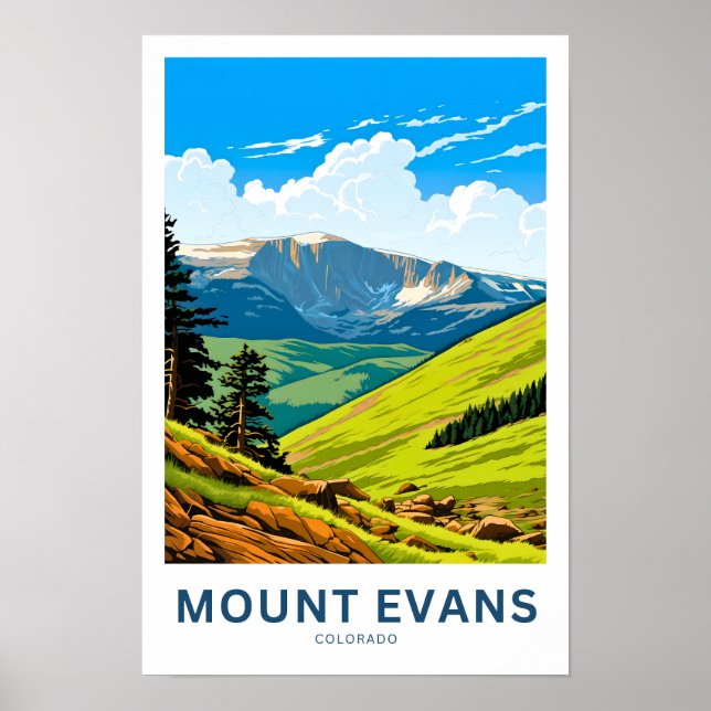 Mount Evans Colorado Reisen Print Poster (Vorne)