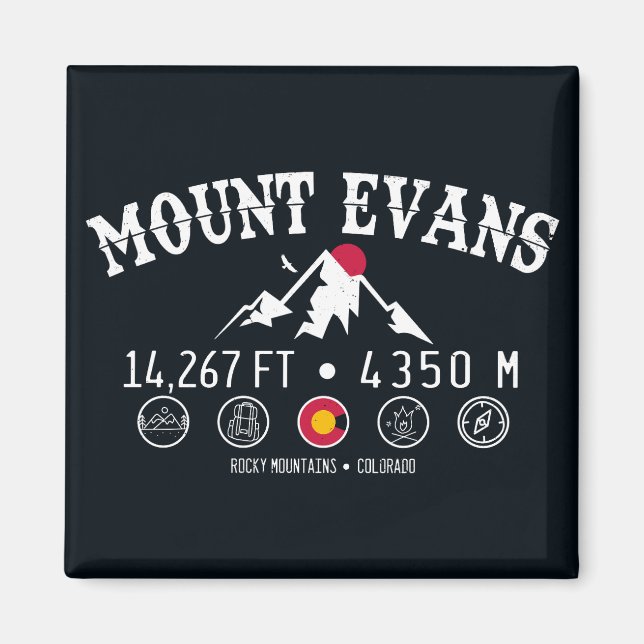 Mount Evans Wilderness 14er - Colorado Berge Magnet (Vorne)