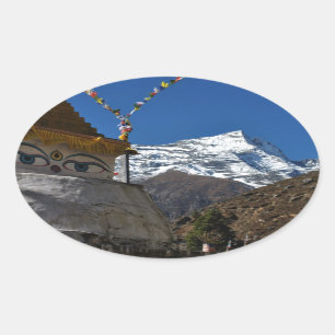 Mount Everest 8 Ovaler Aufkleber