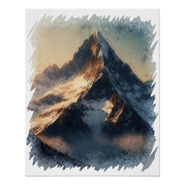 Mount Everest bei Sonnenuntergang Poster (Vorderseite)