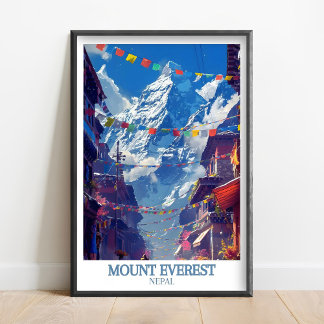Mount Everest Druck - Everest Basislager Poster 