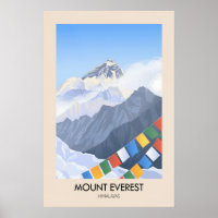 Mount Everest Himalaya Reiseplakat