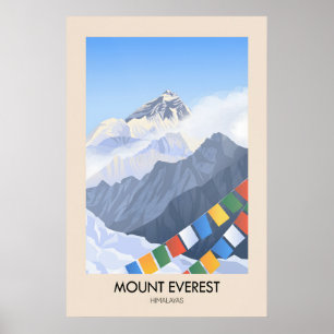 Mount Everest Himalaya Reiseplakat Poster