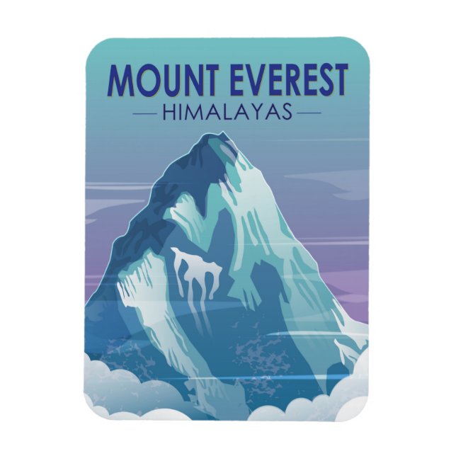 Mount Everest Himalayas Vintag Magnet (Vertikal)