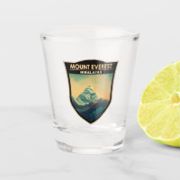 Mount Everest Himalayas Wasserfarbe Vintag