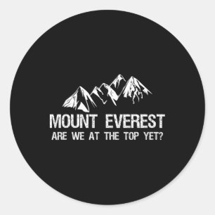 Mount Everest Lustige Bergsteige Expedition Runder Aufkleber