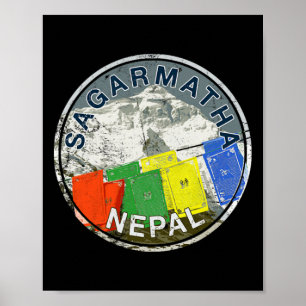 Mount Everest Nepal Sagarmatha Vintage Kletter T Poster