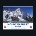 Mount Everest Postcard Feiertagspostkarte<br><div class="desc">Diese wunderschöne Mount Everest Postkarte ist für jede Veranstaltung leicht nach Ihren Wünschen anzupassen. #mounteverest @azoreandesigns1 #climbingeververest</div>