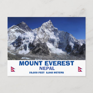 Mount Everest Postcard Feiertagspostkarte