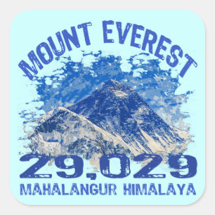 Mount Everest Quadratischer Aufkleber