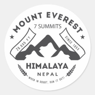 Mount Everest Runder Aufkleber