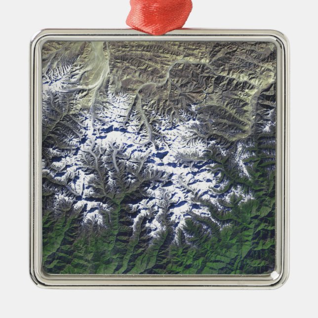 Mount Everest Silbernes Ornament (Vorne)