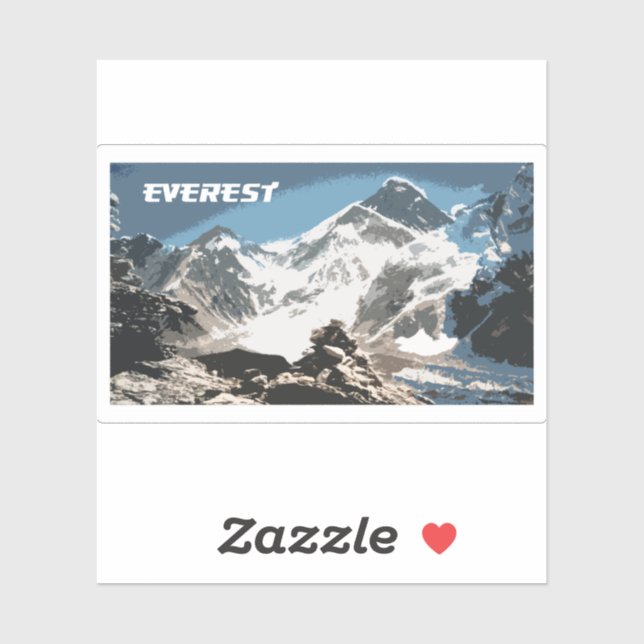 Mount Everest View, Nepal Aufkleber (Blatt)