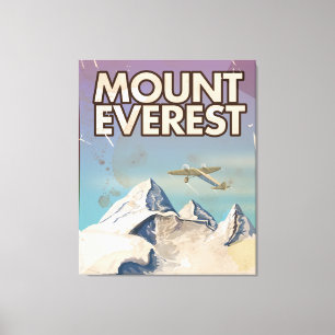 Mount Everest Vintage Reiseposter Leinwanddruck