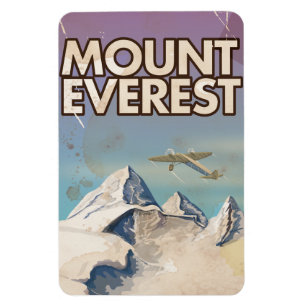 Mount Everest Vintage Reiseposter Magnet