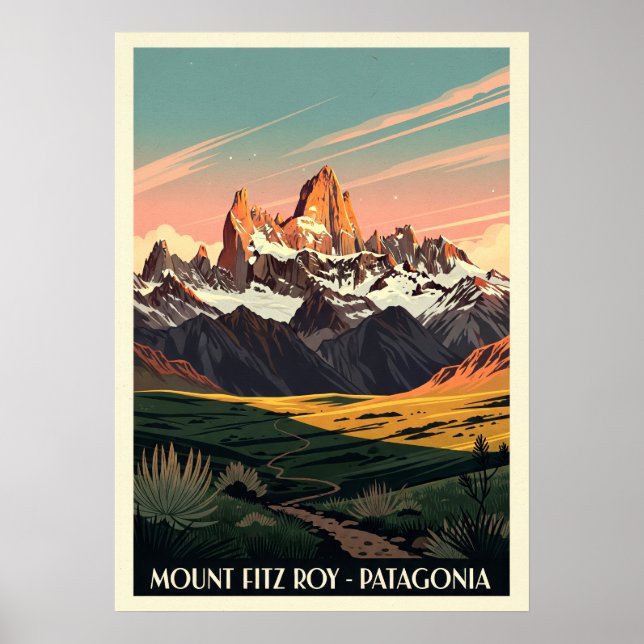 Mount Fitz Roy Patagonia V07 Poster (Vorne)