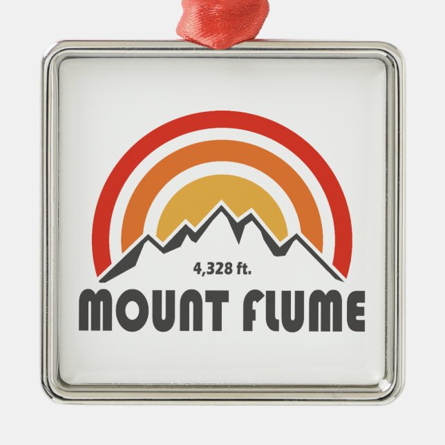 Mount Flume New Hampshire Ornament Aus Metall (Vorne)