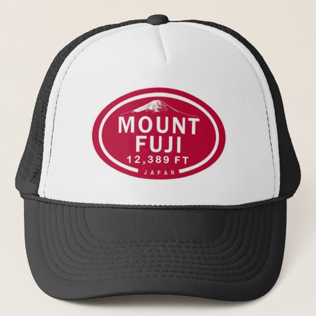 Mount Fuji 12.389 FT Japan Mountain Hat Truckerkappe (Vorderseite)