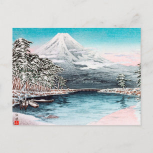 Mount Fuji aus Tagonoura, Snow Hiroaki Takahashi Postkarte