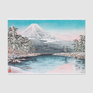 Mount Fuji aus Tagonoura, Snow Hiroaki Takahashi Seidenpapier