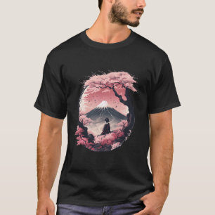 Mount Fuji Cherry Blossoms Geisha Japanischer Gart T-Shirt