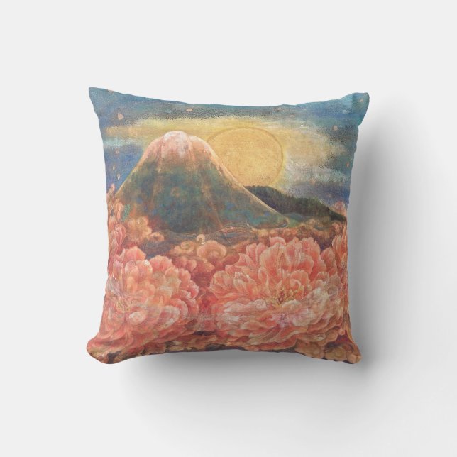 Mount Fuji Dreamscape: Mystical Art Kissen (Vorderseite)