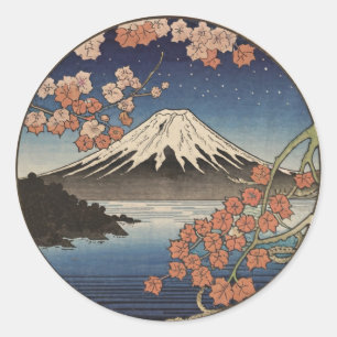 Mount Fuji Fujisan Runder Aufkleber
