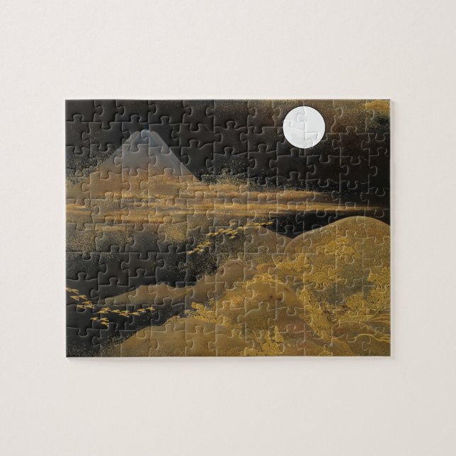 Mount Fuji im Mondlicht - hell: Puzzle (Horizontal)