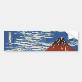 Mount Fuji in Clear Weather (Red Fuji) (Hokusai) Autoaufkleber