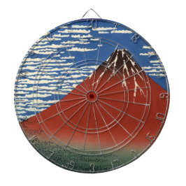 Mount Fuji in Clear Weather (Red Fuji) (Hokusai) Dartscheibe