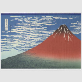 Mount Fuji in Clear Weather (Red Fuji) (Hokusai) Seidenpapier
